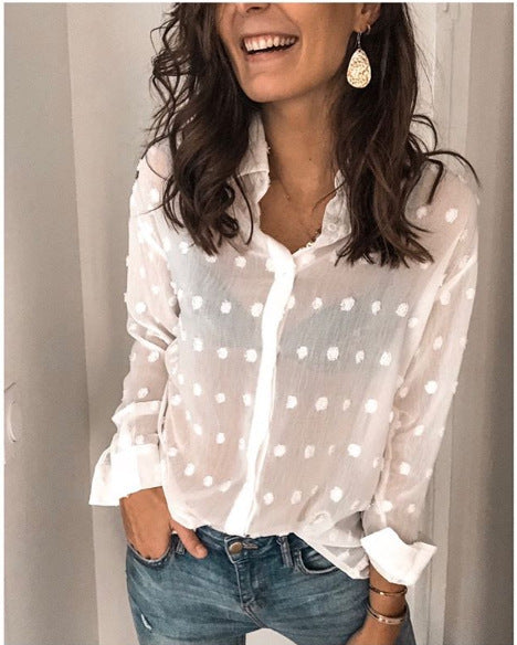 Sassy See Through Blouse White