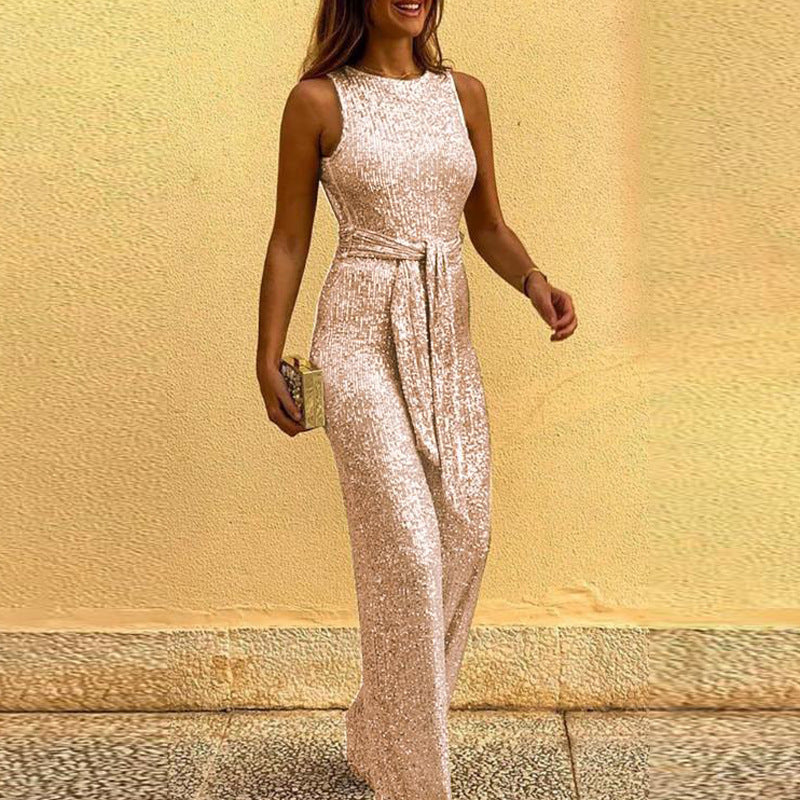 Dazzling Eloquent Sequined Jumpsuit