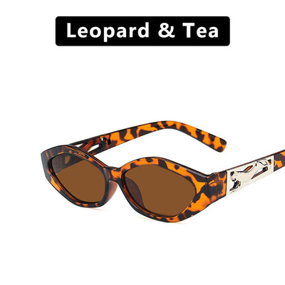 Vintage Oval Sunglasses Leopard & Tea