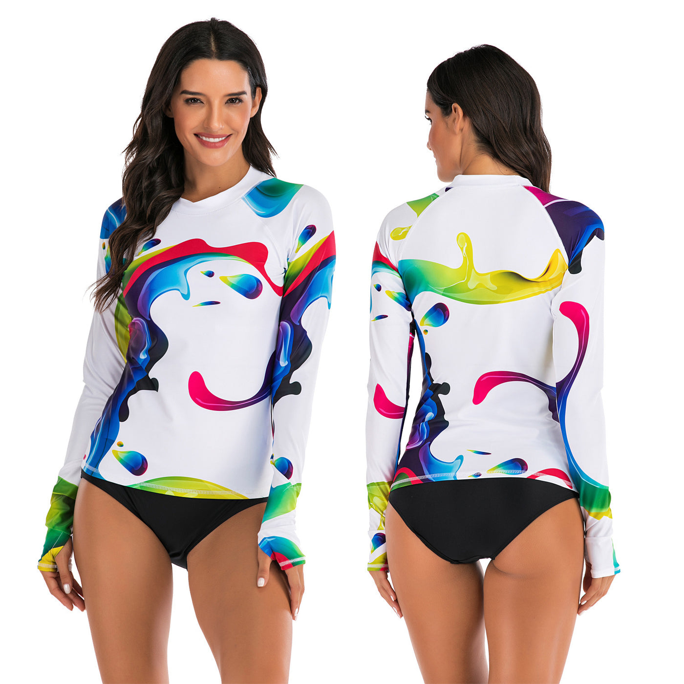 Bright & Catchy Surf n' Swim Top front & rear view