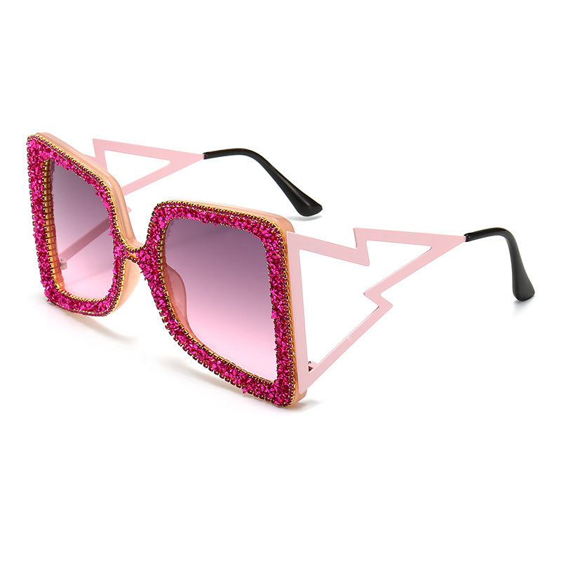 Flash Point Glitter Drill Sunglasses Pink Diamond Purple Diamond