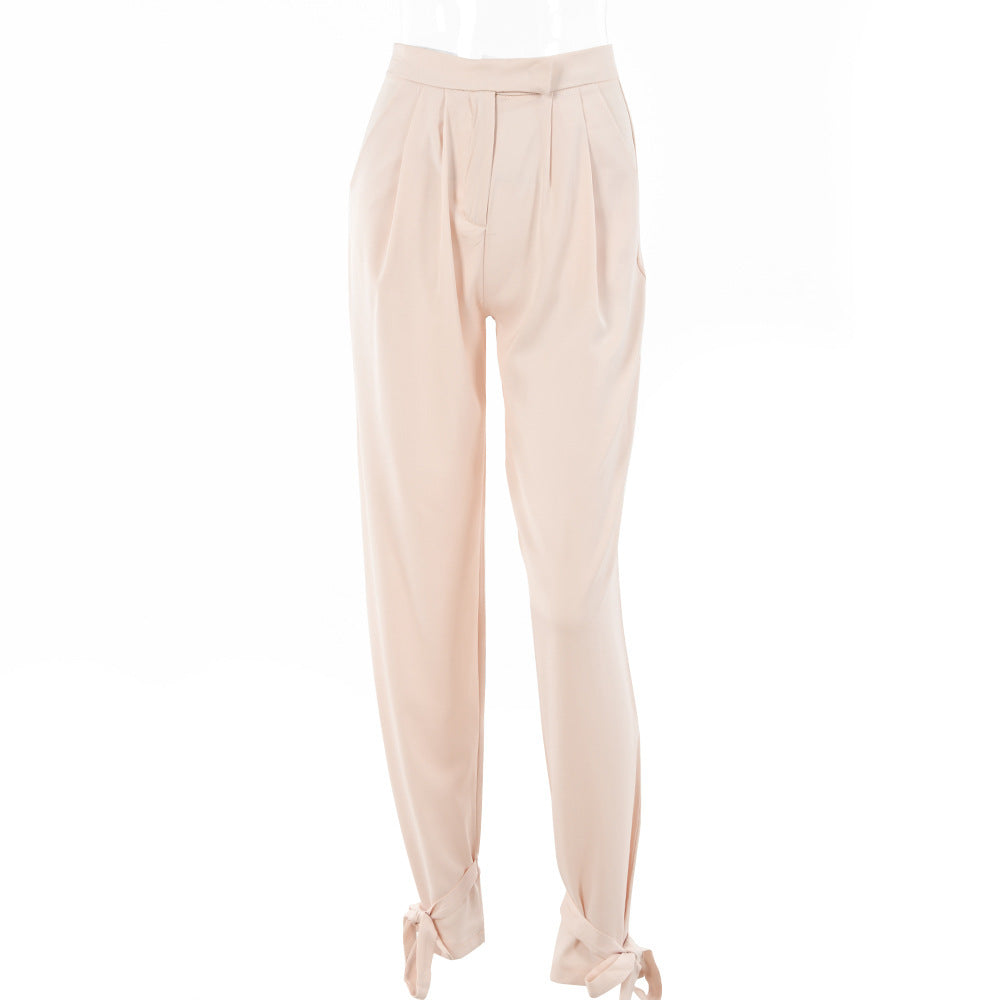 Eloquent All Day Ankle Tie Trousers Khaki