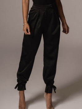 Eloquent All Day Ankle Tie Trousers Black