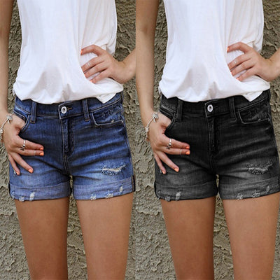 Slim Denim Shorts