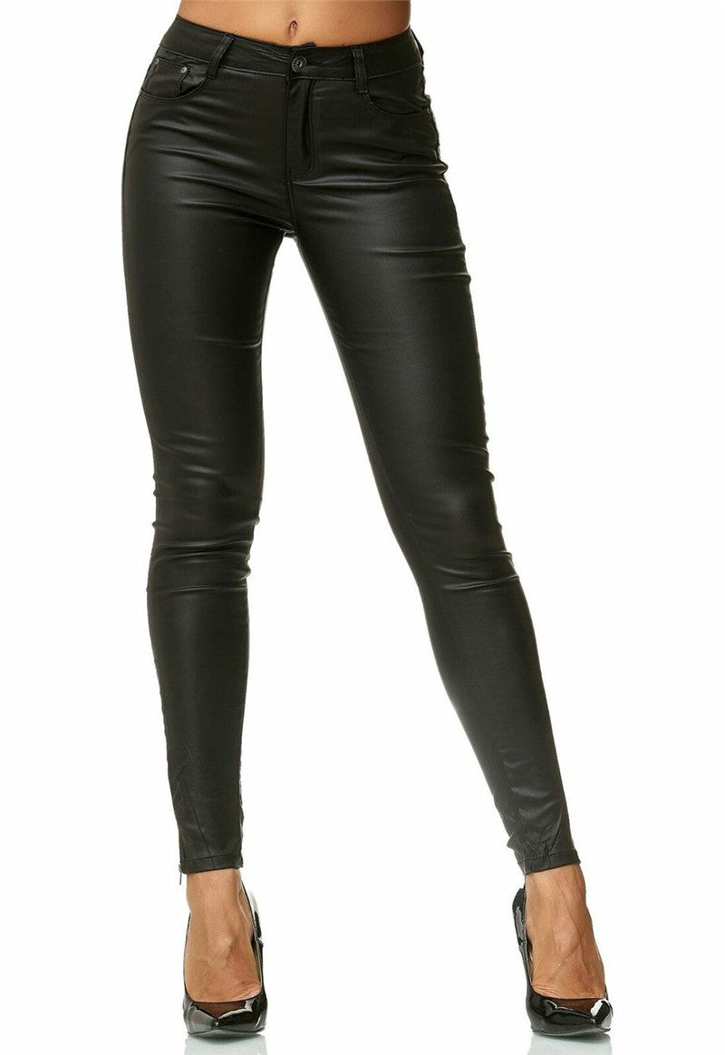 Simply Sexy Leather Pants Black