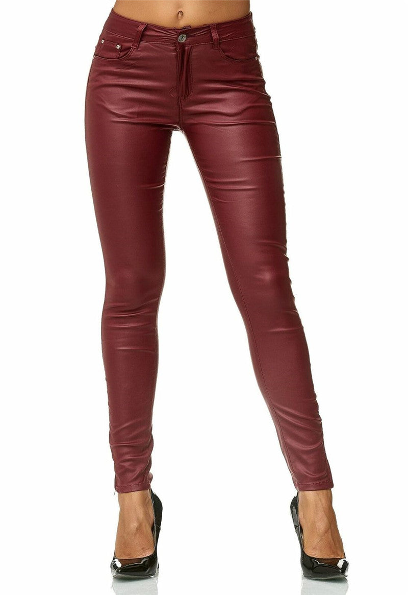 Simply Sexy Leather Pants Red