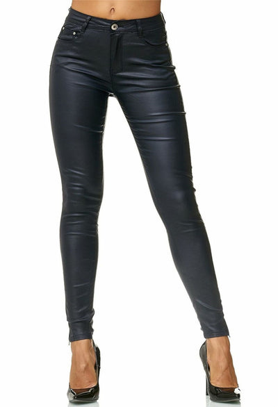 Simply Sexy Leather Pants Navy