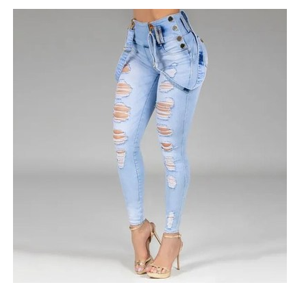 Super Stylish Ladies Denim Jeans Ultra Blue Ripped