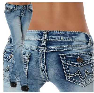 Super Stylish Ladies Denim Jeans Bright Blue