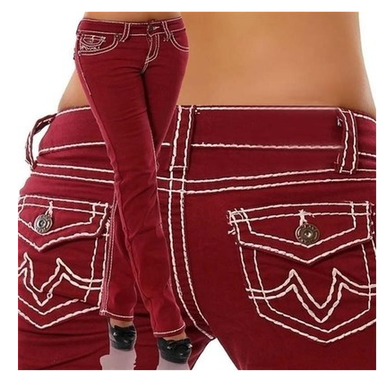 Super Stylish Ladies Denim Jeans Red