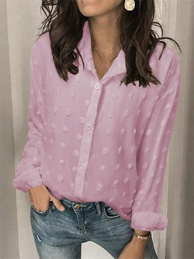 Sassy See Through Blouse Pink