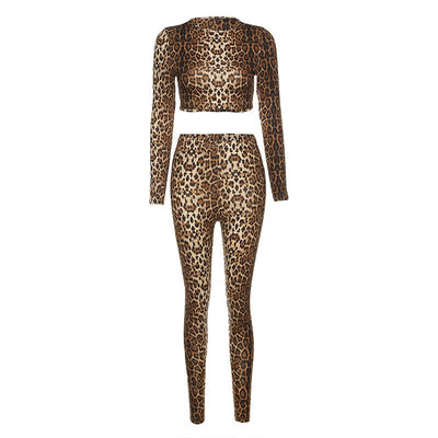 Ravishing Two Piece Leopard Print Suit shelf view