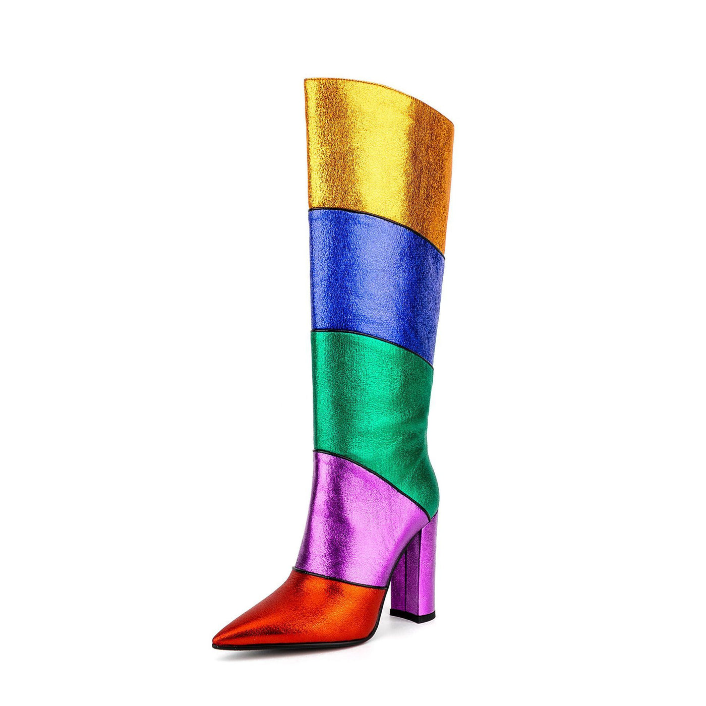 Rainbow Fashion Mid Knee Boots