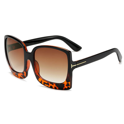 Iconic Large Frame Sunglasses Black Tea