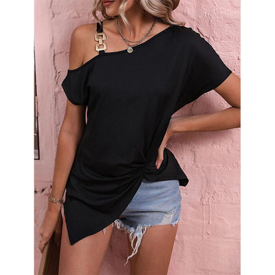 Sassy & Sexy Off Shoulder Blouse Black front side view