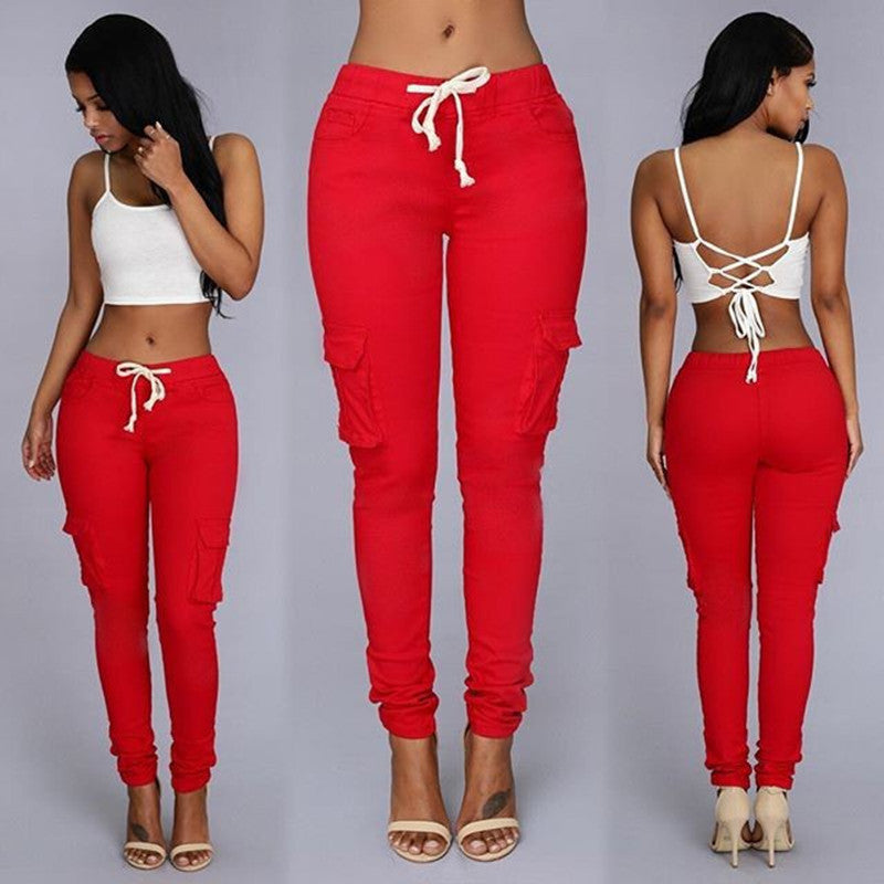 Beautiful Ladies Slim Fit Pants Red