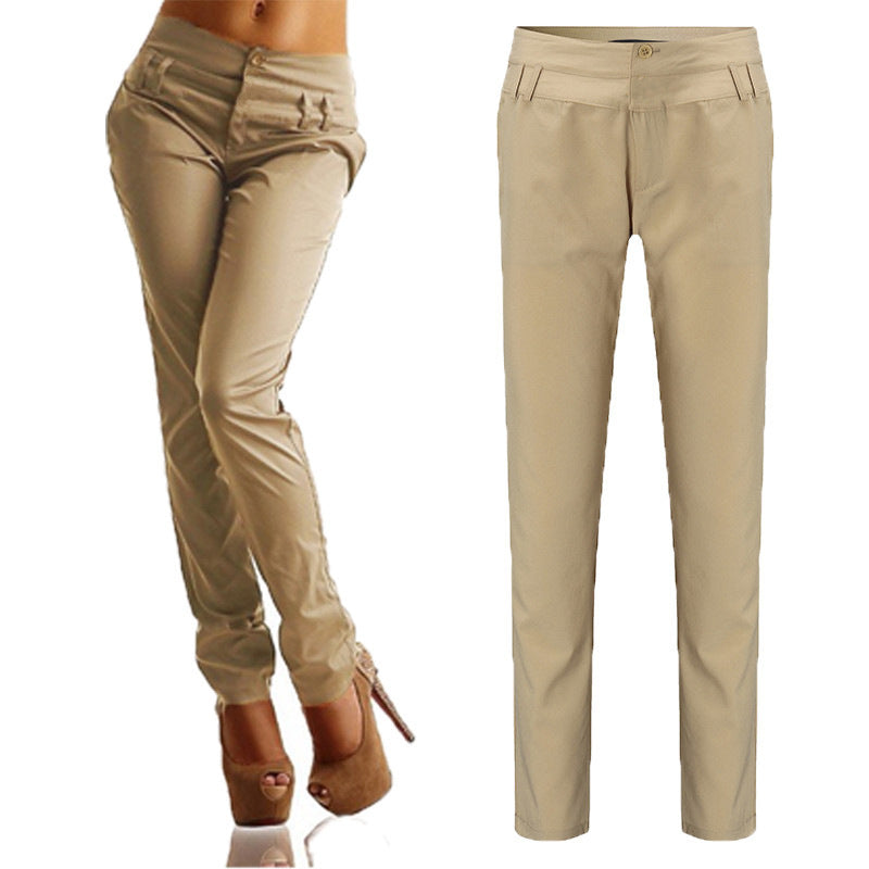 Ladies Harlan Trousers Khaki front view