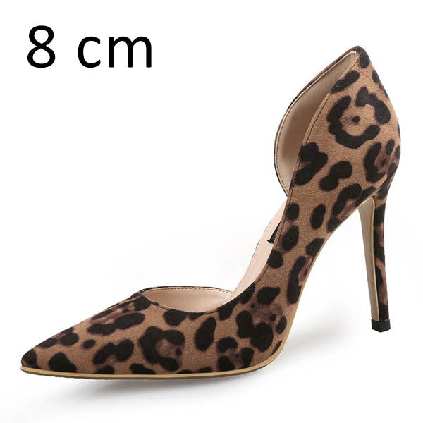 Unique Stylish Leopard Print Stiletto Shoes 8cm