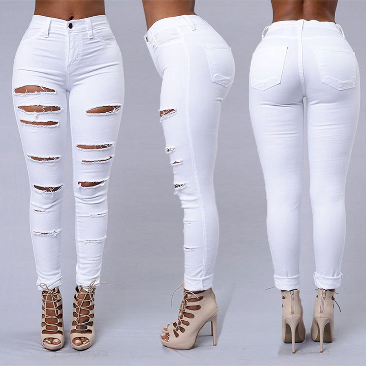 Iconic Skinny Ripped Jeans White range view