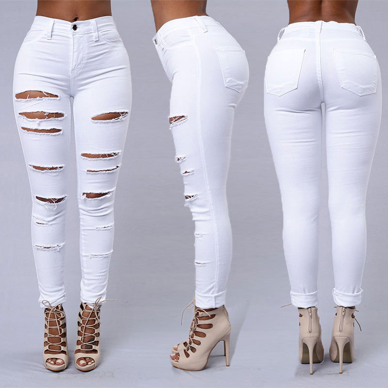 Iconic Skinny Ripped Jeans White range view