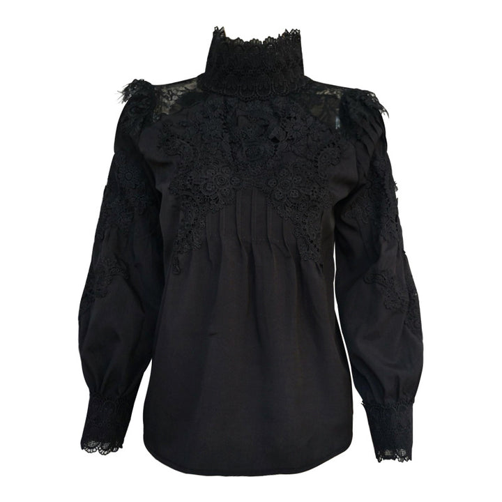 Enchanting Hallowed Out Lace Blouse