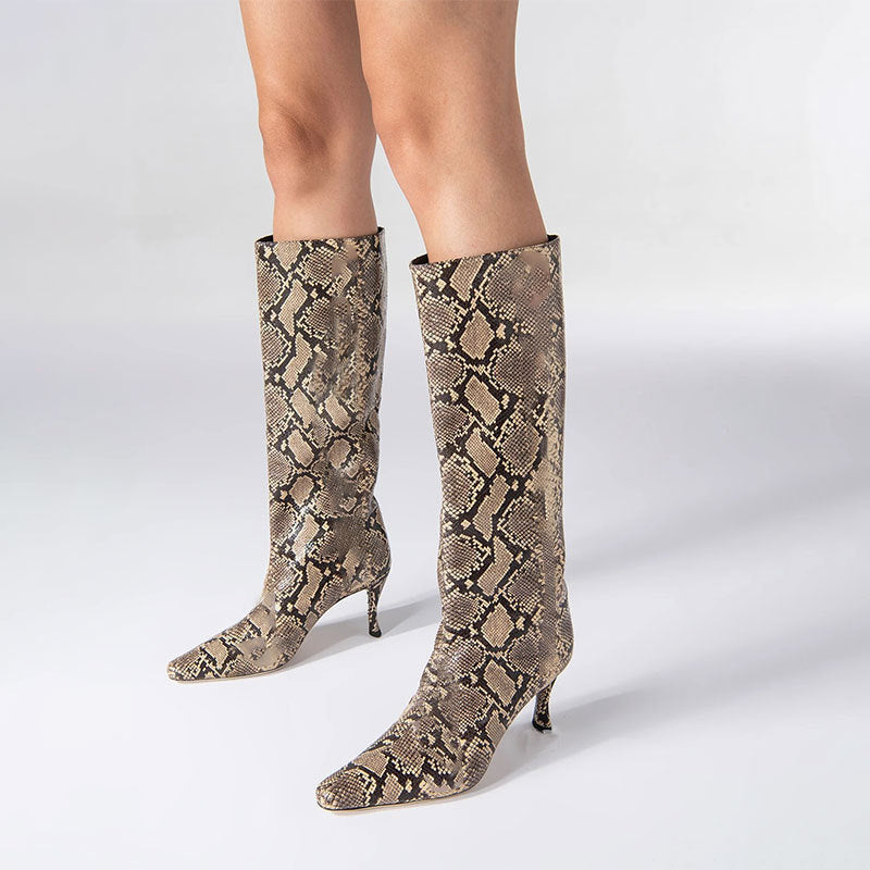 Chic Party Boots Serpentine front left side view