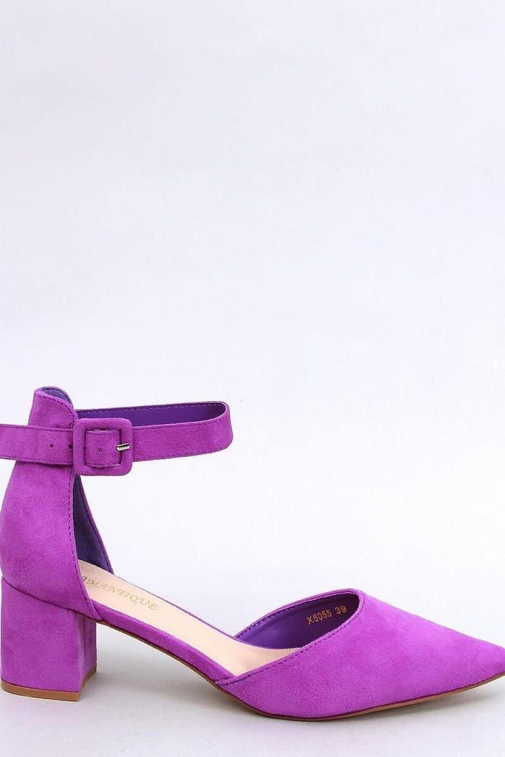 Beautiful Violet Block Heel Shoes