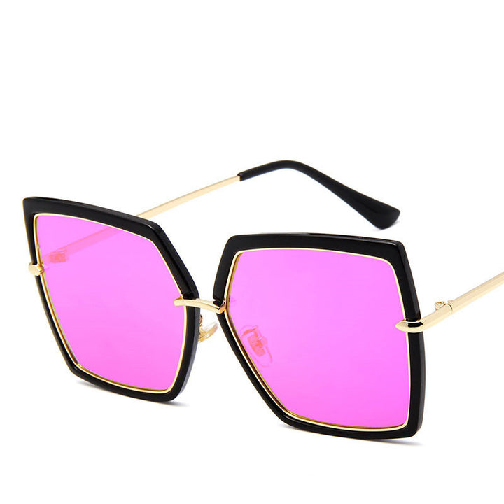 Super Sexy Large Lens Sunglasses Bright Black Powder