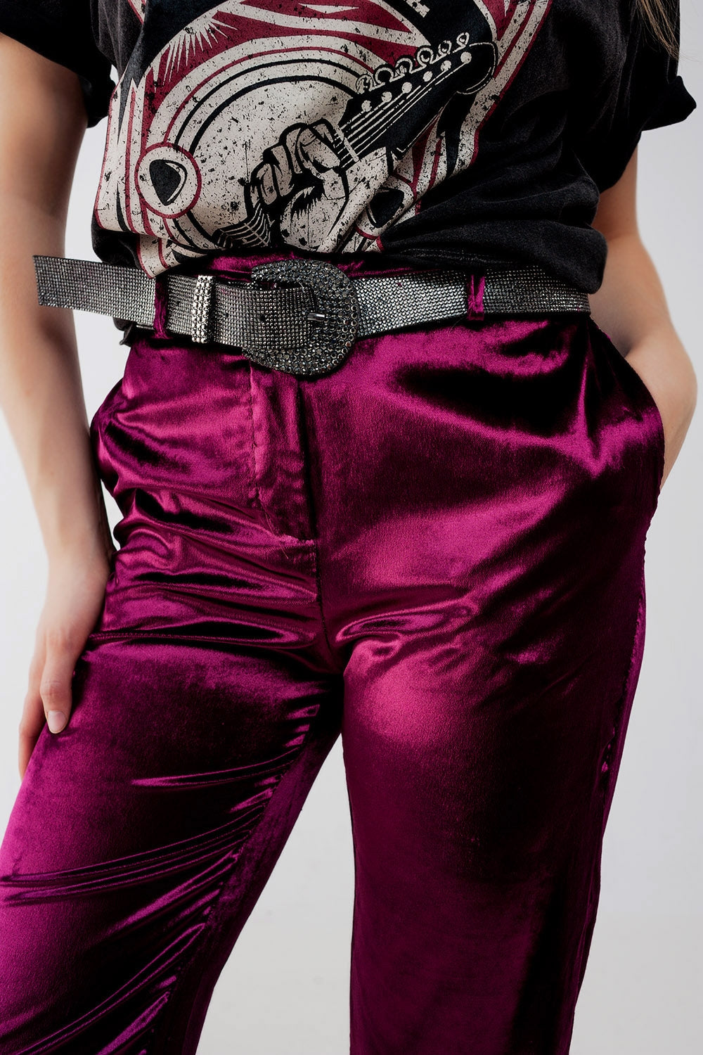 Stunning Purple Velvet Pants