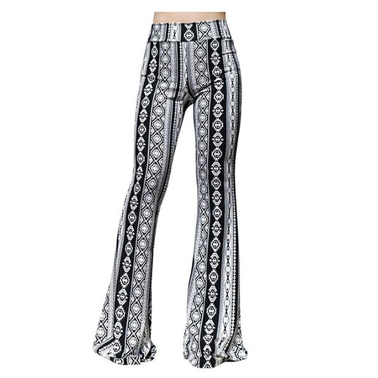 Retro Chic Flare Pants Black & White