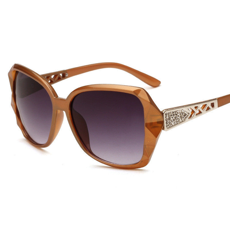 Big Frame Retro Ladies Sunglasses Gold