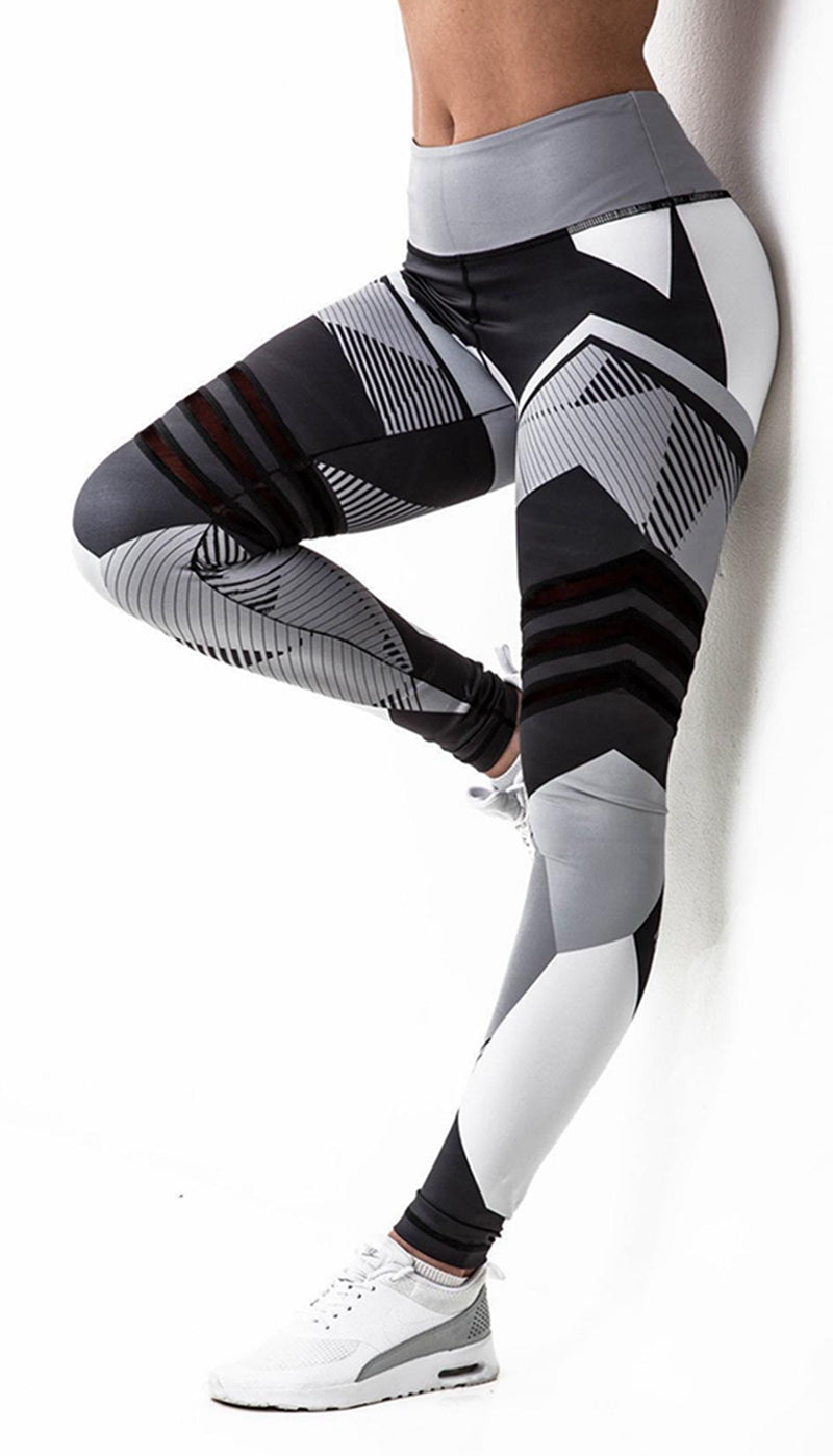 Radiant Reflective Yoga Pants Black & Grey