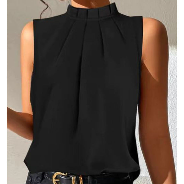 Gorgeous Black Round Neck Top Black 