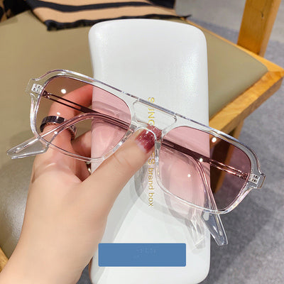 Hollow Trend 70's Style Women's Sunglasses Box Powder