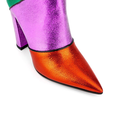 Rainbow Fashion Mid Knee Boots