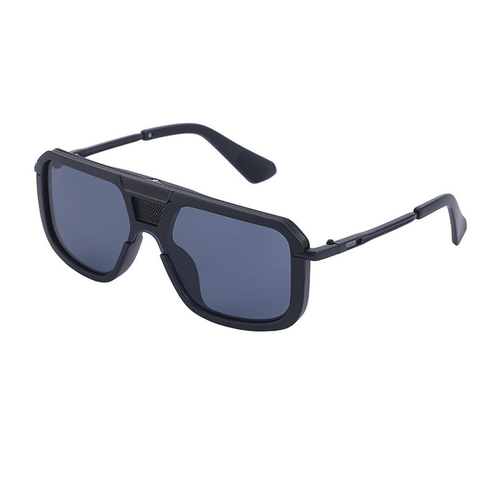 Retro Square Racing Sunglasses Black Grey