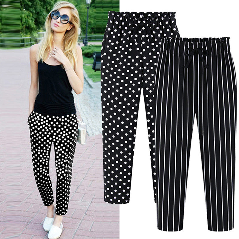 Chic Cropped Chiffon Trousers