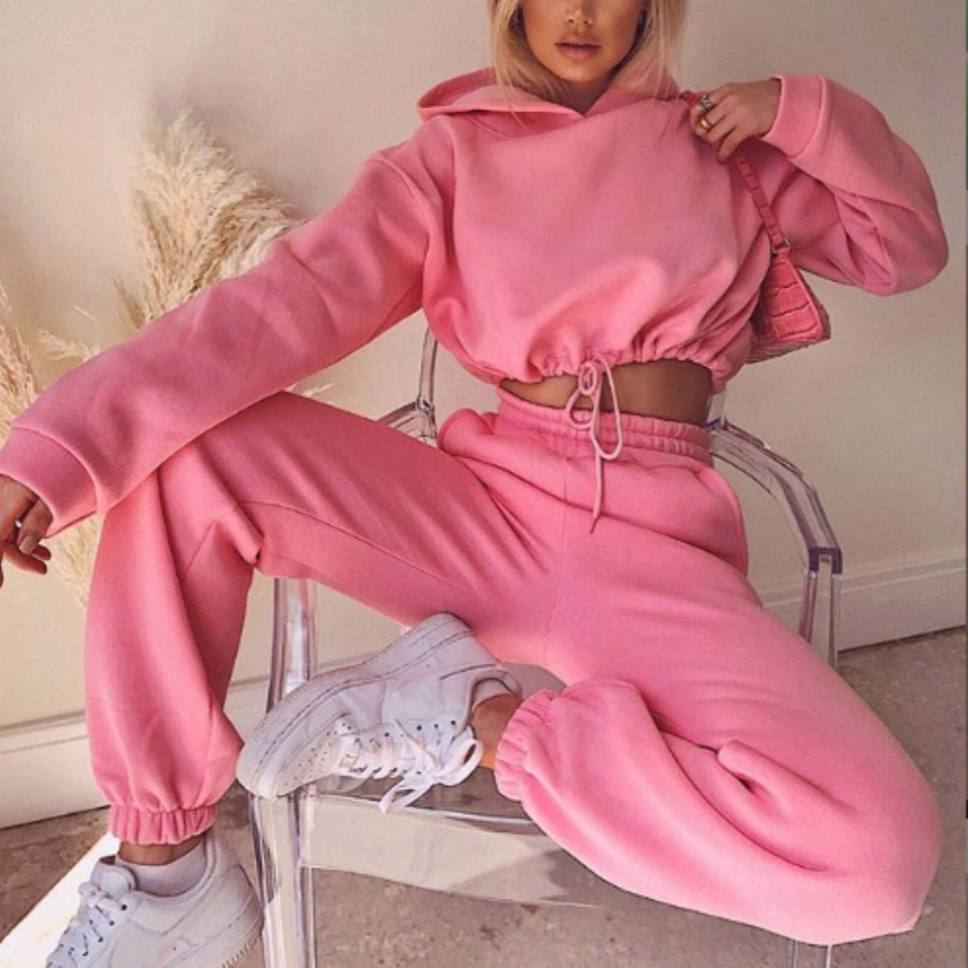 Modern Sexy Sportswear Tracksuit Pink