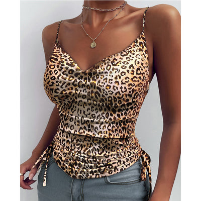 Fabulous Camisole V Neck Top Leopard