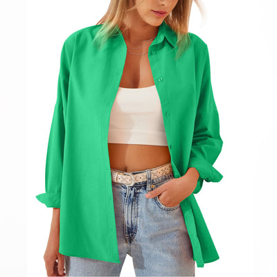 Bright & Beautiful Shirt Jacket Green front view