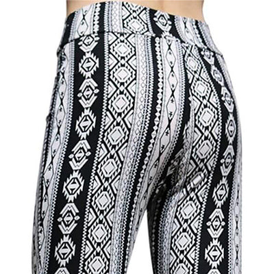 Retro Chic Flare Pants Black & White rear view