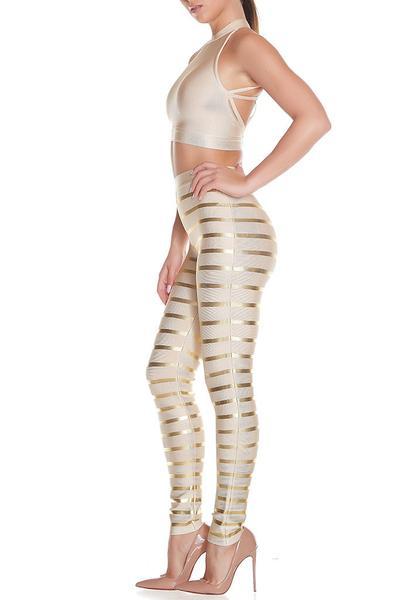 Gold Line Pants Apricot left side view