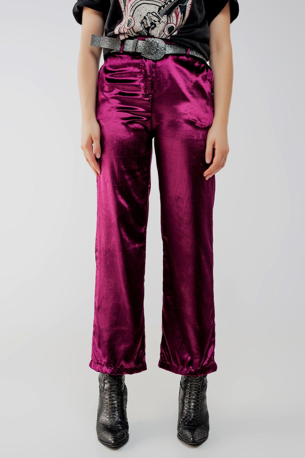 Stunning Purple Velvet Pants