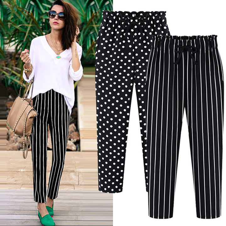 Chic Cropped Chiffon Trousers range view