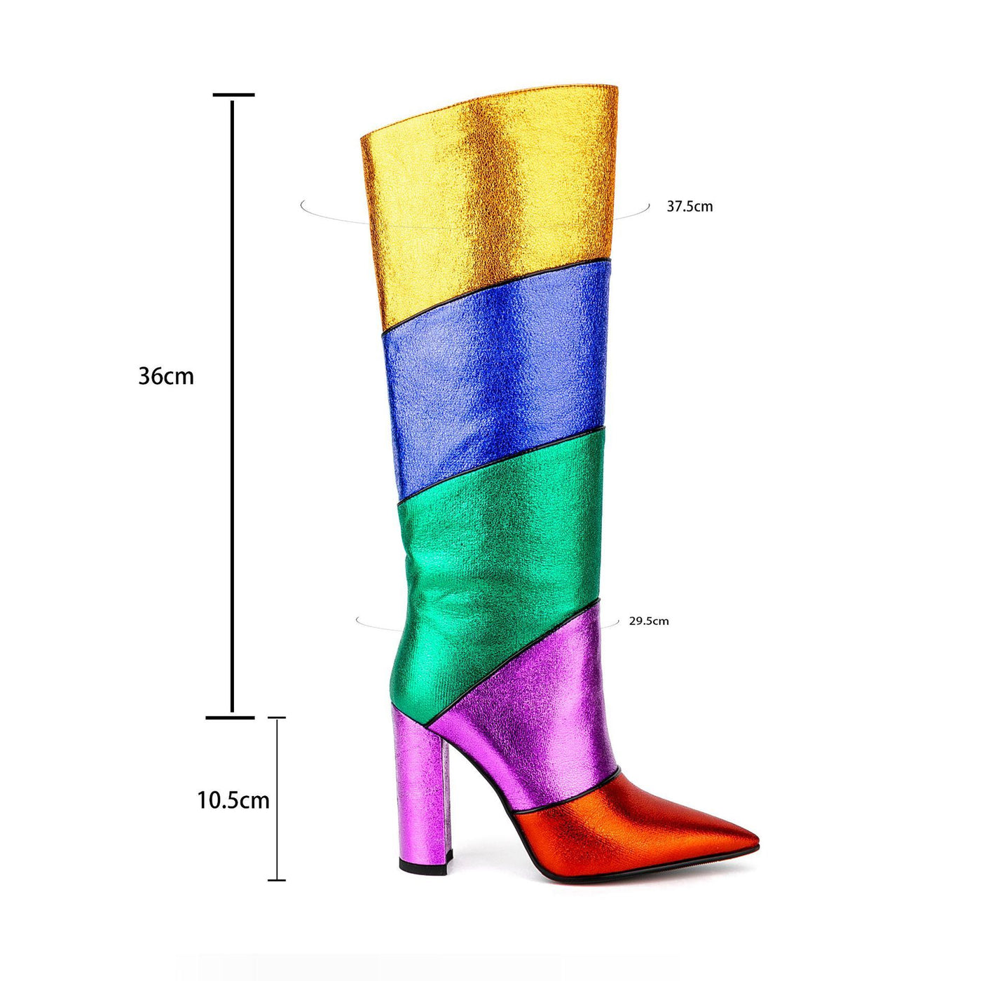 Rainbow Fashion Mid Knee Boots