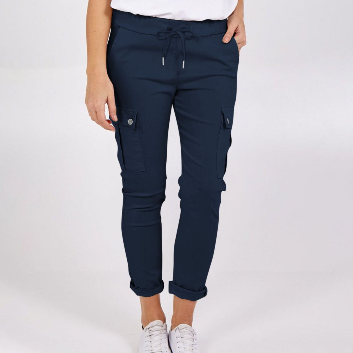 Casual Cargo Pants Navy Blue