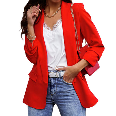 Classy Blazer Jacket Red front view image 2