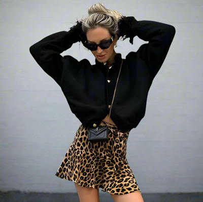 Vintage Short Leopard Skirt