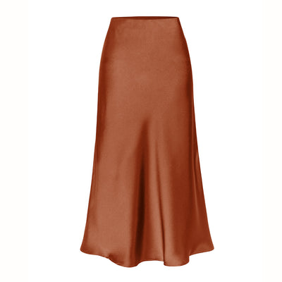 Fabulous Modern Chic Slit Skirt Brown front view