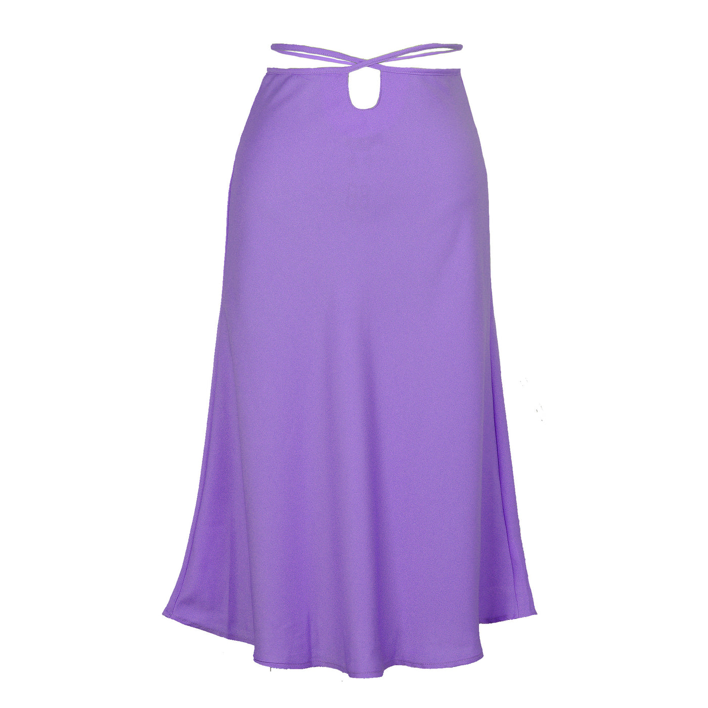 Super Chic Lace Up Skirt Purple front view